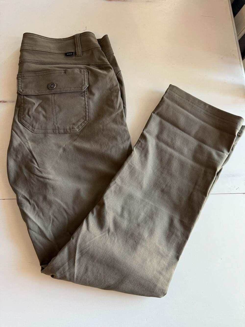 prAna Women's Halle Pant II Straight Fit Hiking Travel Pants - Earth size 6RG